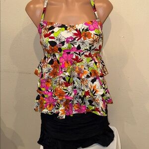 NWT Island Escape Tankini set bandeau skirts